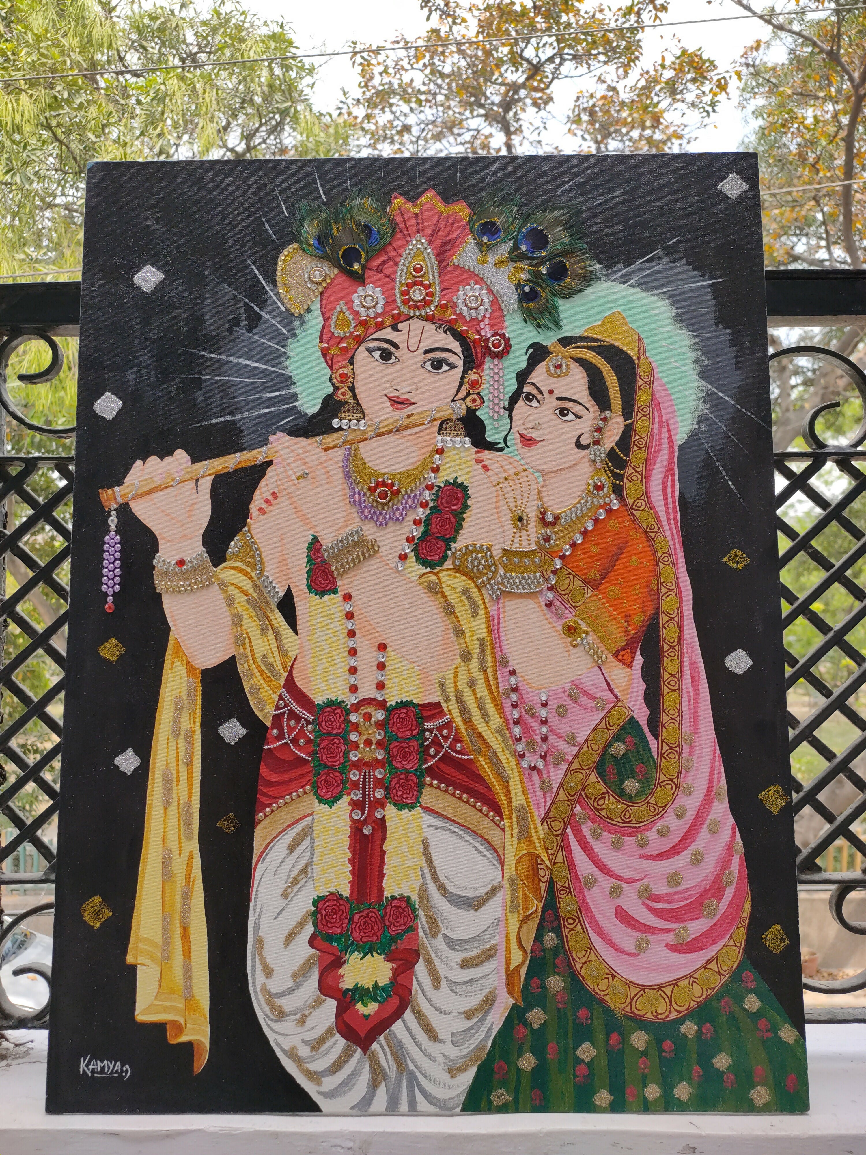 Radha krishna painting
