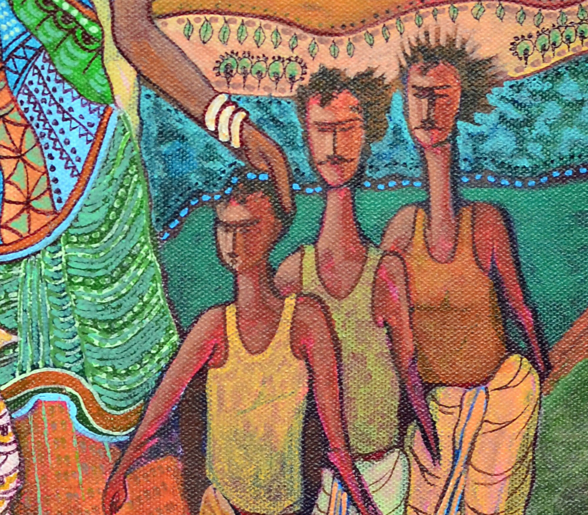 Indian Village Harmony (F3) Folk Fusion Art