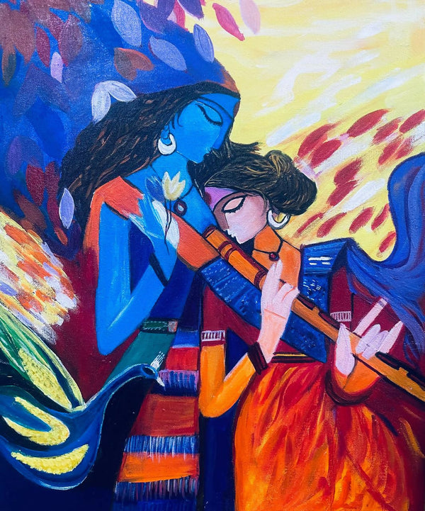 RAHDHA KRISHNA MORDERN ABSTRACT ART