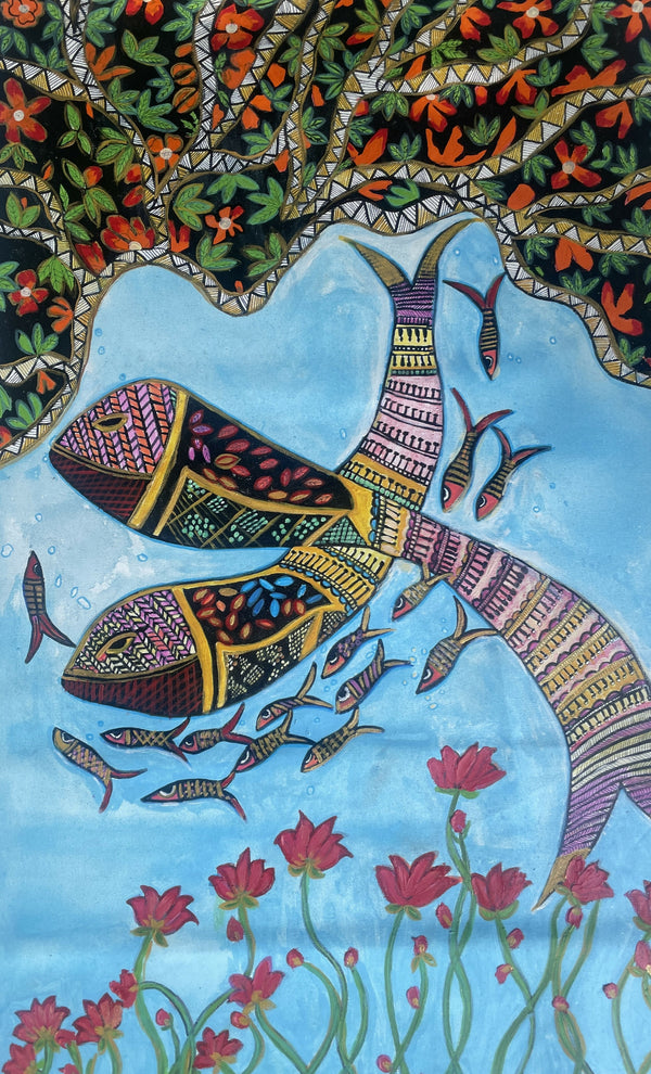 fishes gond art
