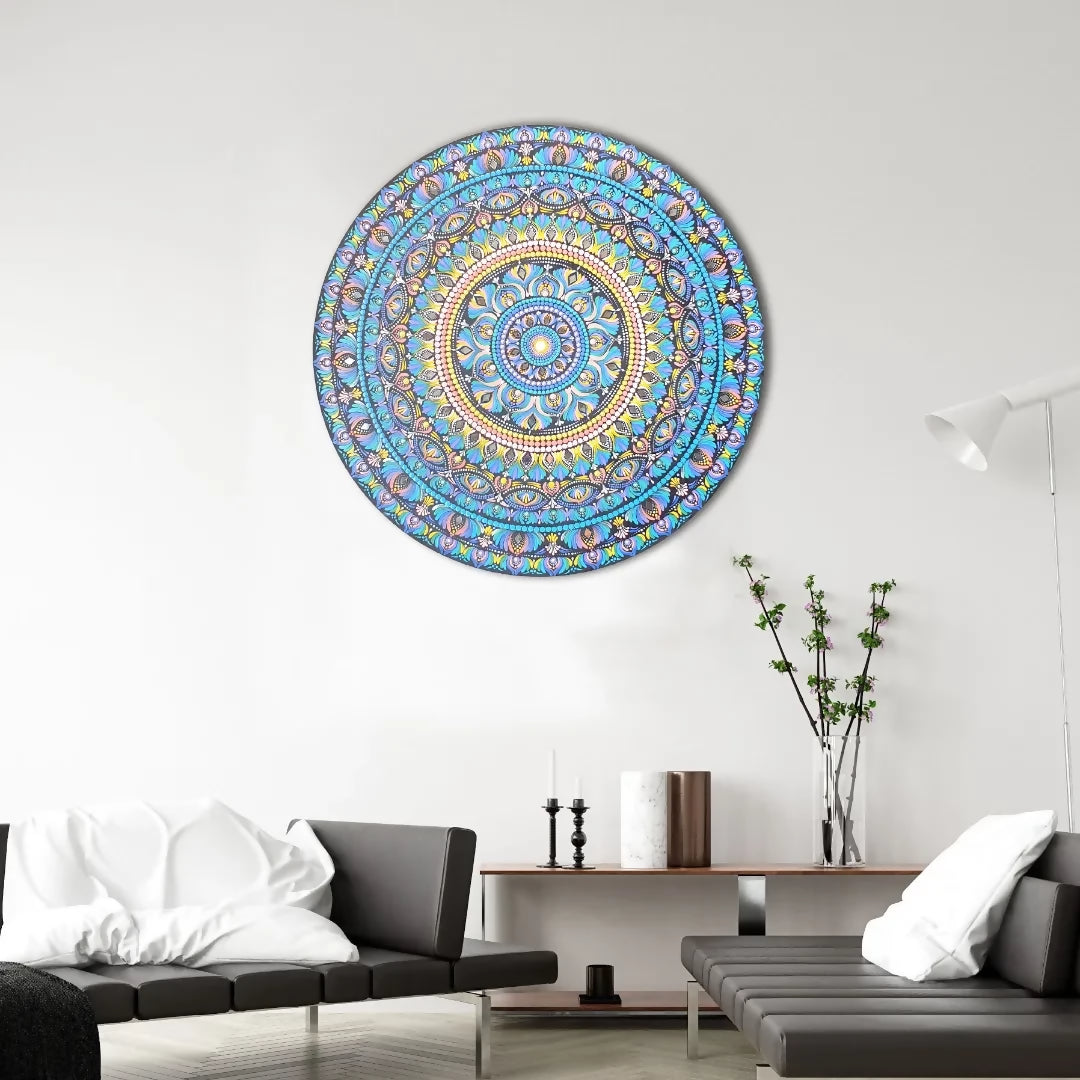 Rainbow Mandala Painting