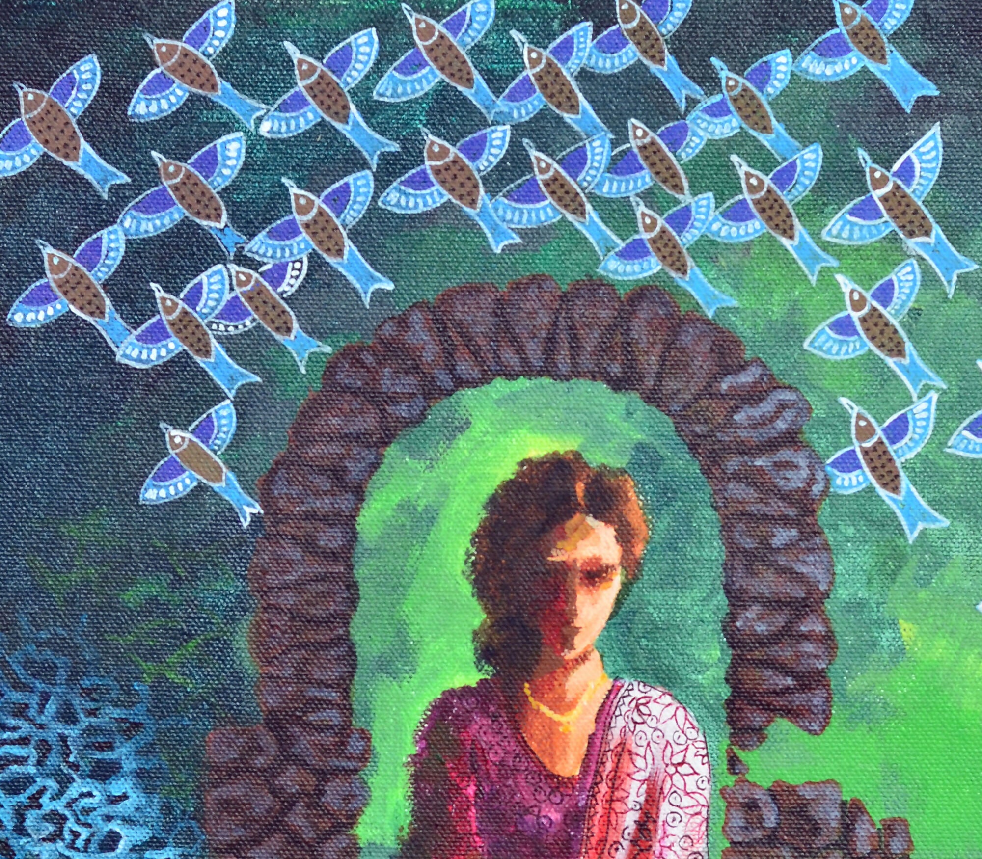 Garden of Silence (F5) Indian style Fusion art