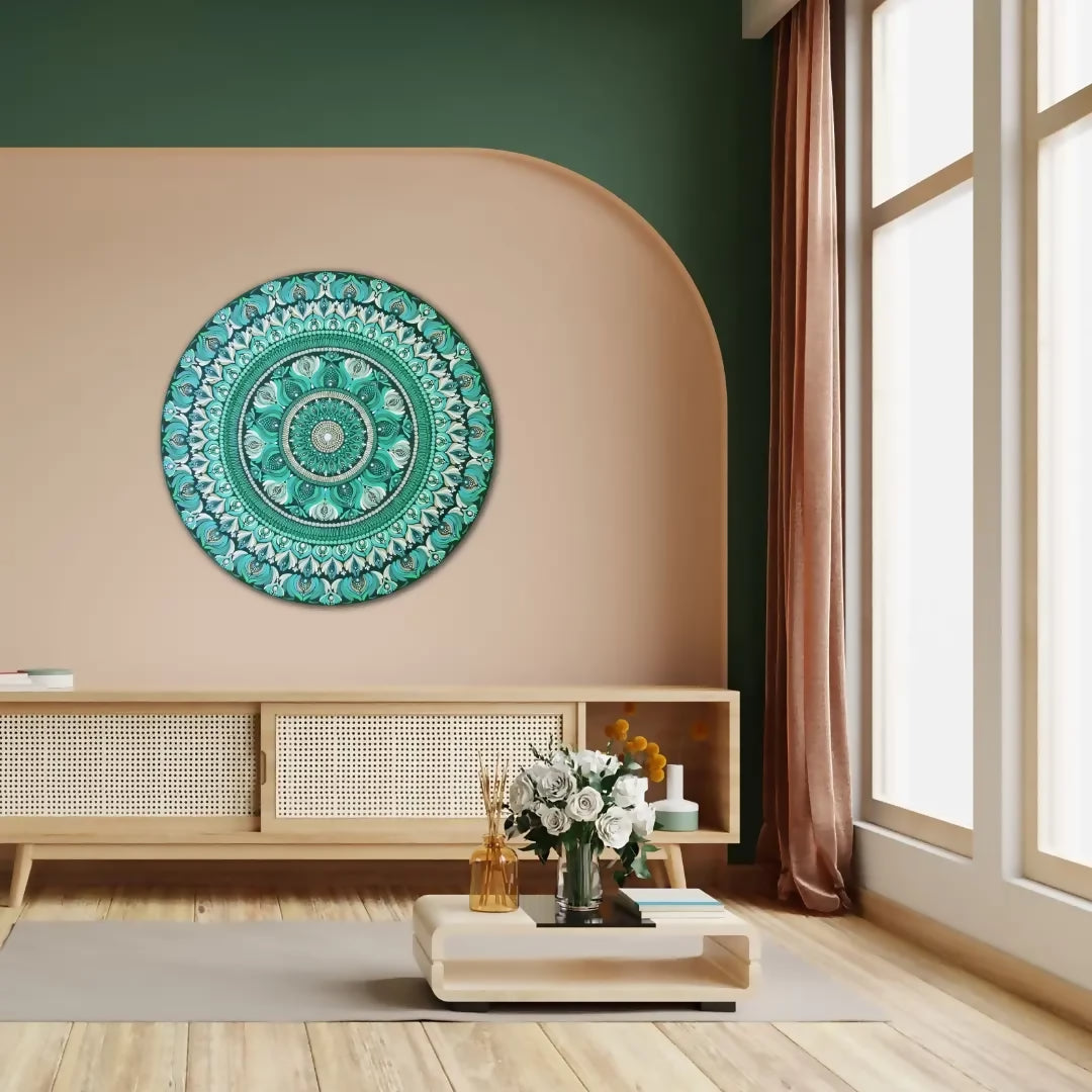 Green Mandala Painting