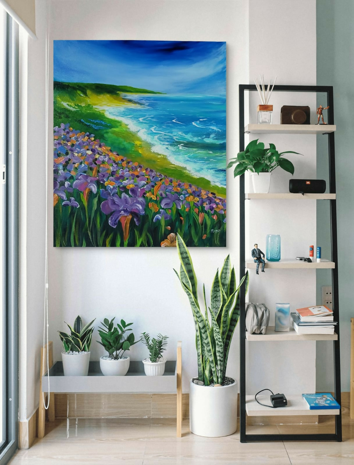 Seascape Elegance: Iris On The Shore