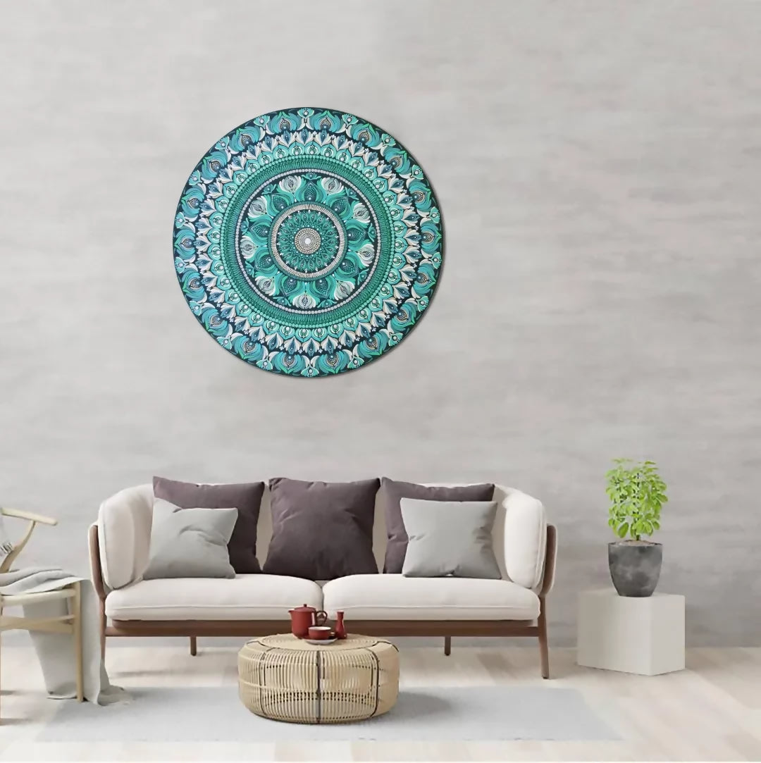 Green Mandala Painting