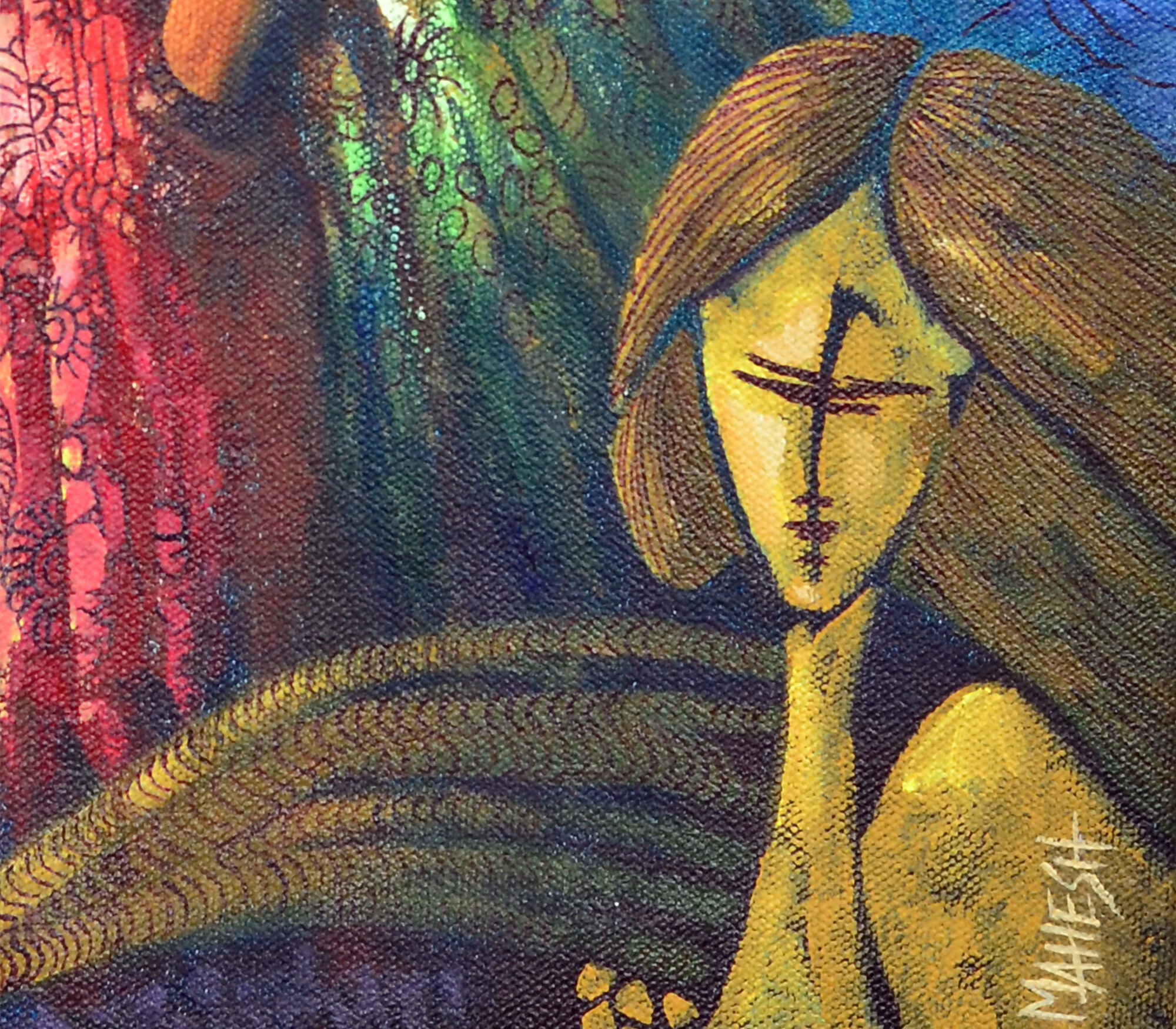 Evolving womanhood (F2) Indian style Fusion art