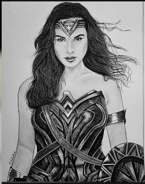 Wonder Woman Realistic Sketch