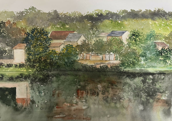 Twilight on Lakeside Cottages