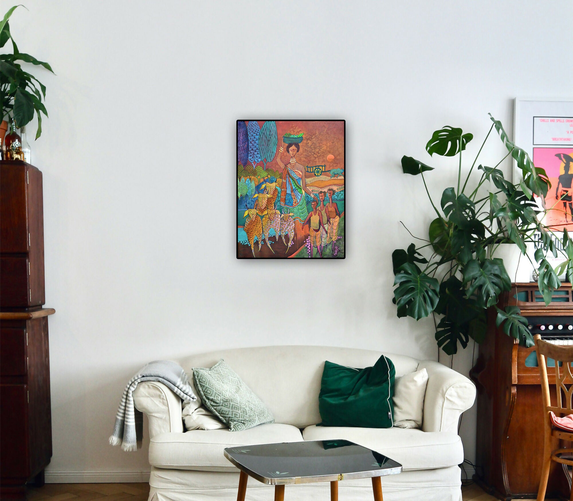 Indian Village Harmony (F3) Folk Fusion Art