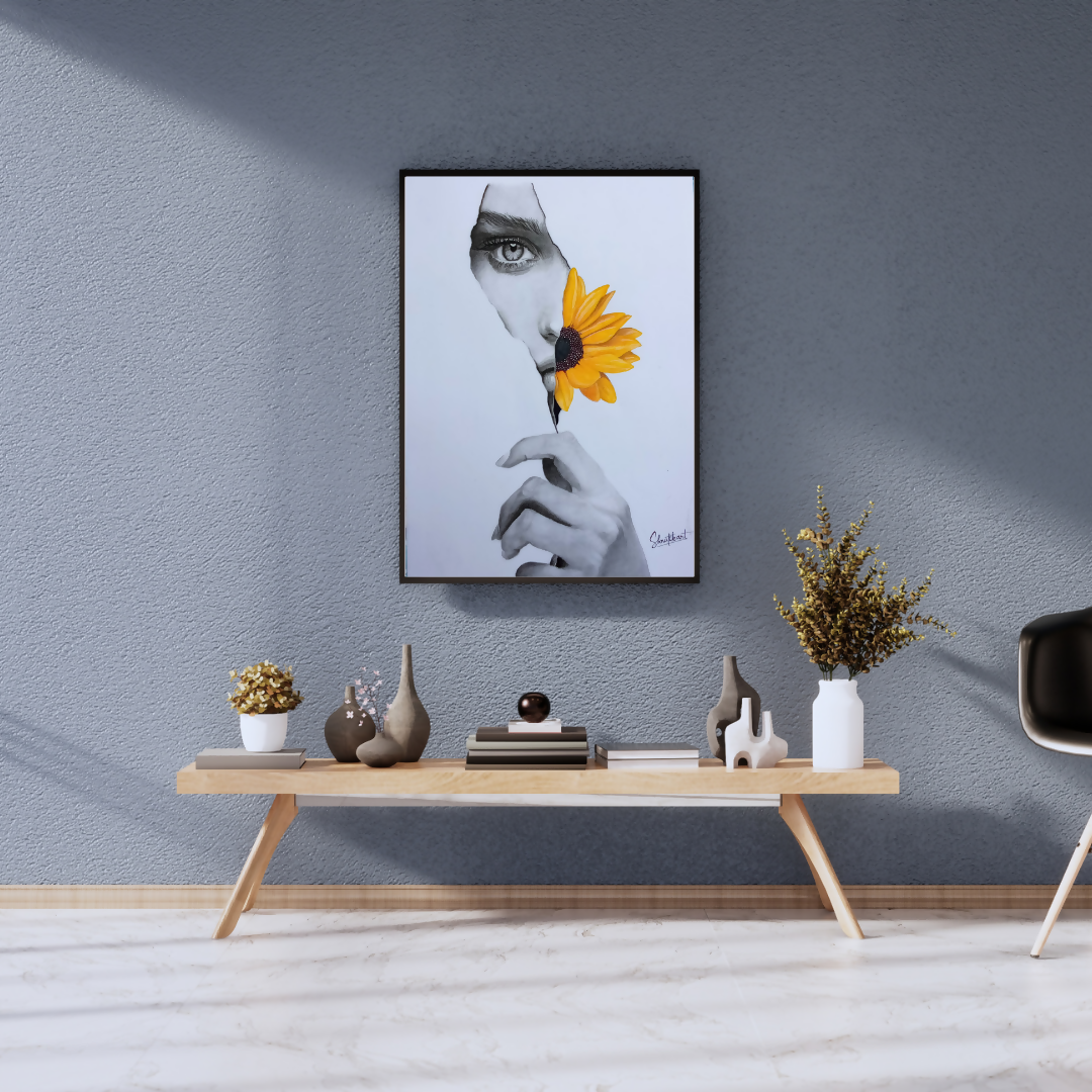 Grey 3D Wall Art Frame Instagram Post