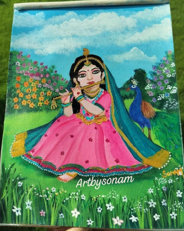 Radha Playing Flute