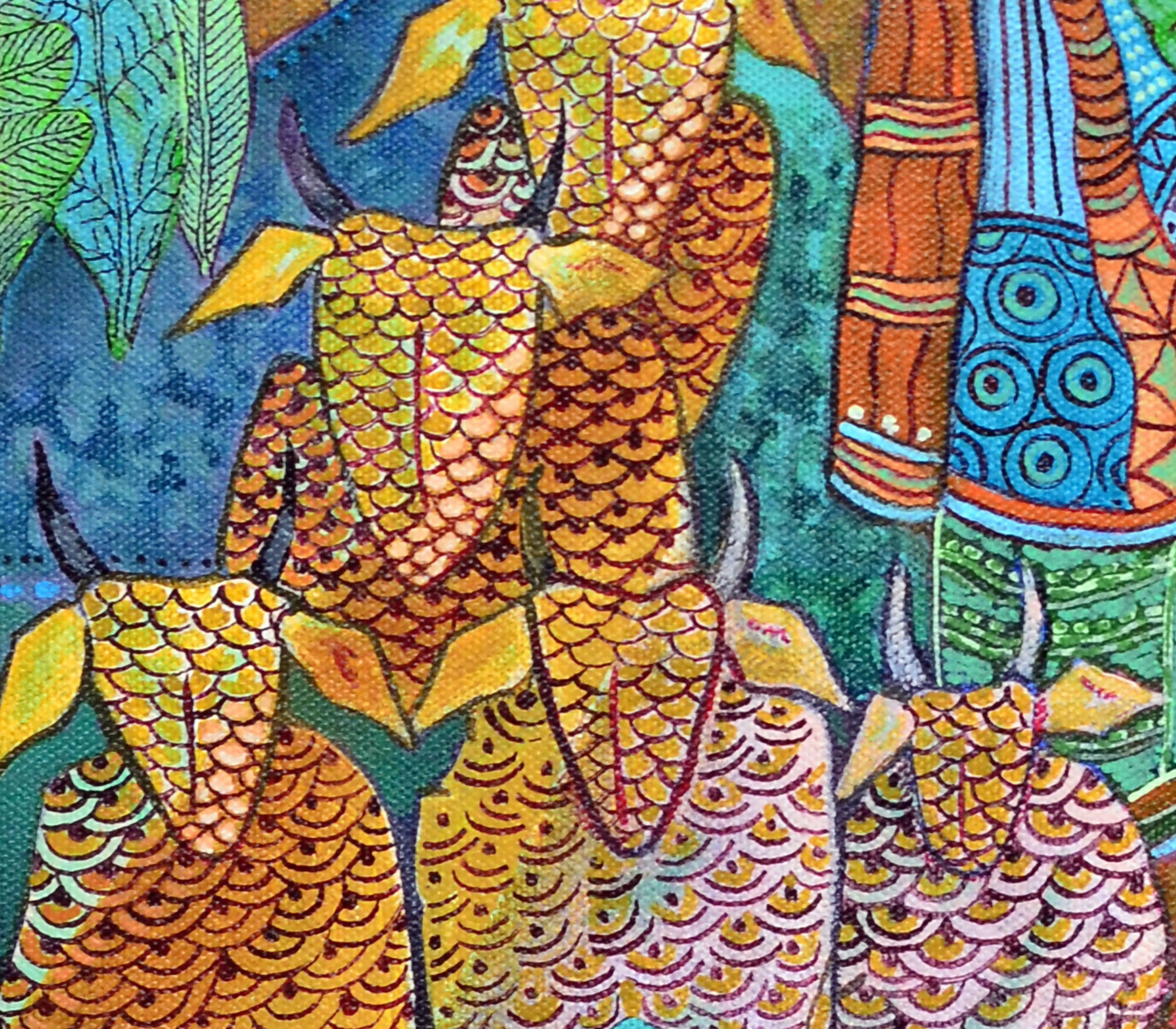 Indian Village Harmony (F3) Folk Fusion Art