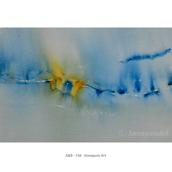 Landscape Abstract, Watercolour on handmade paper, original art work, ABS -138