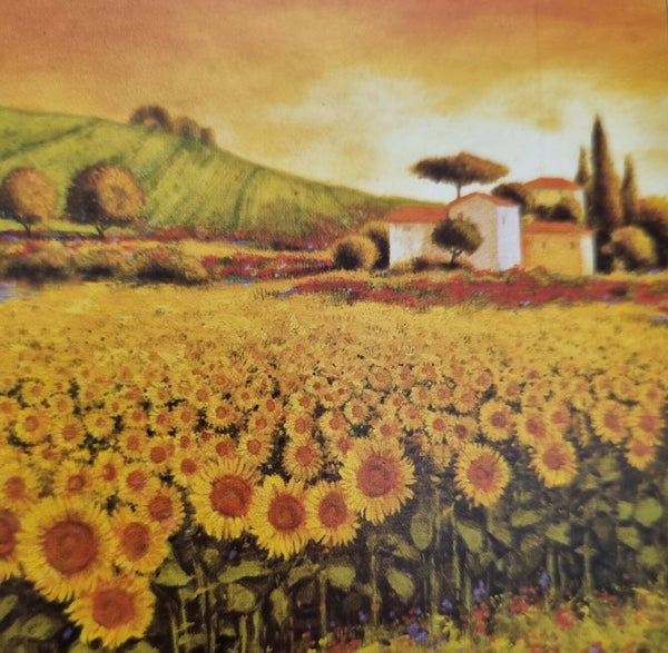 Sunflowers scenery landscape painting