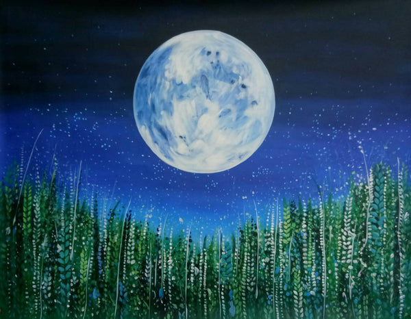 Beautiful Moon scenery painting