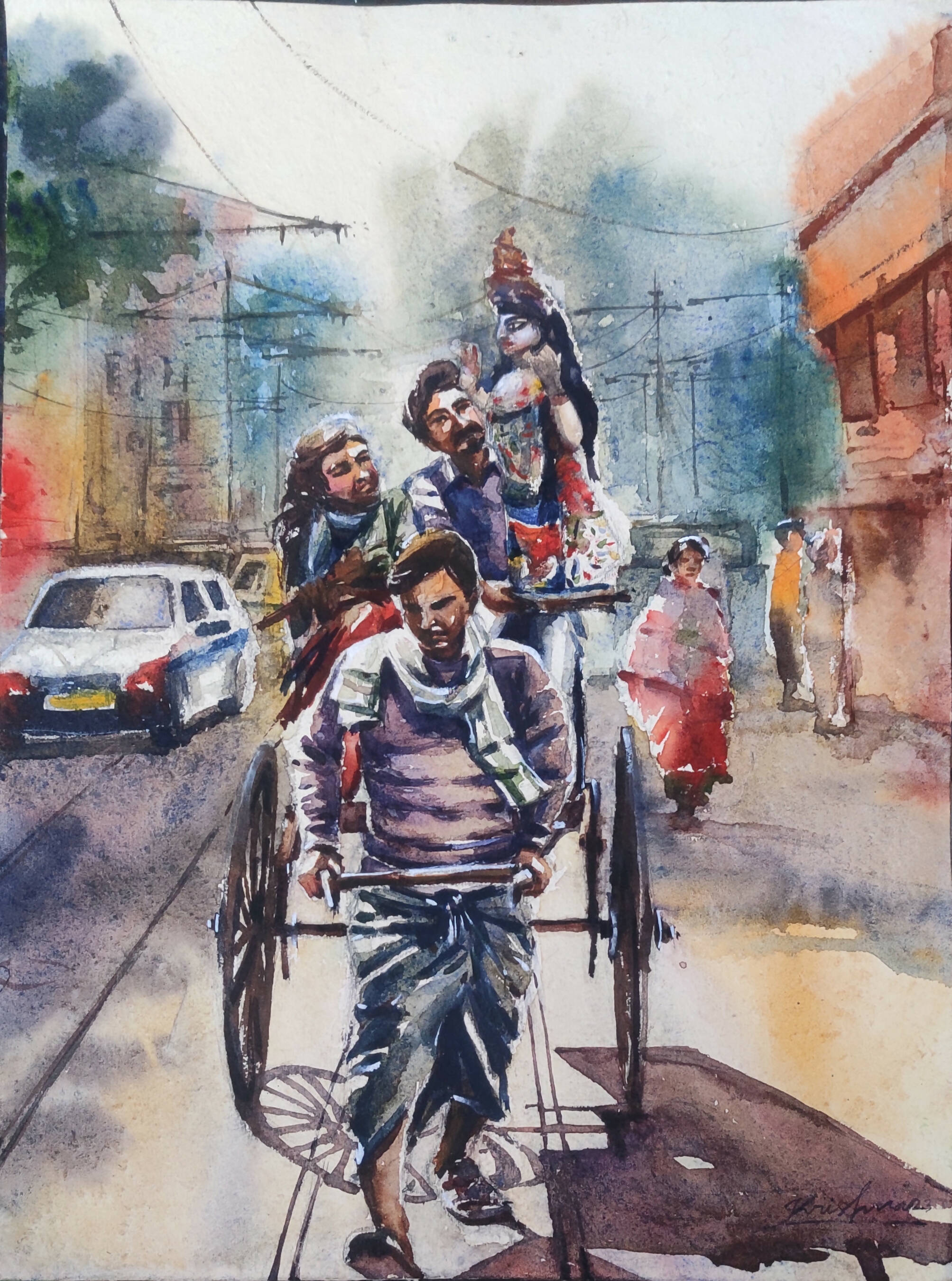 Kolkata Handpulled rickshaw wala