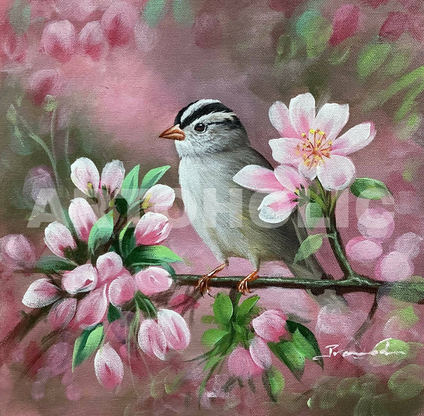 Sparrow bird painting