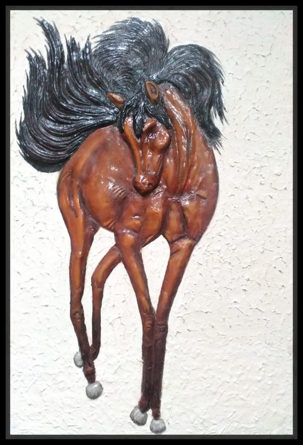 3d clay horse