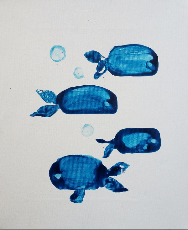 4  blue fish
