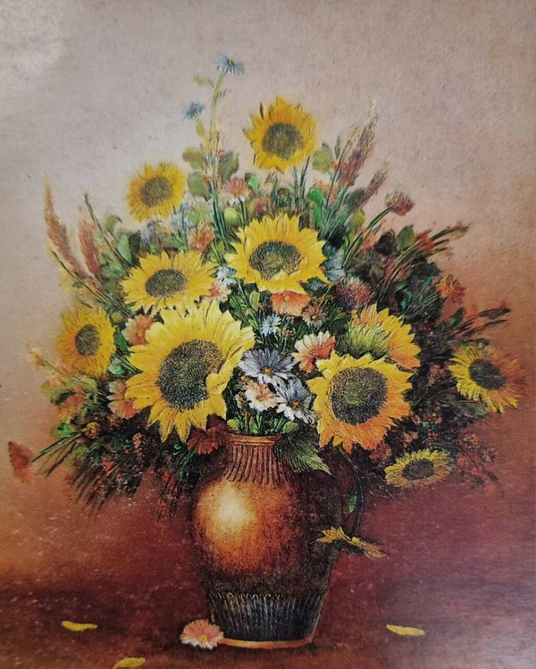 Sunflowers realistic painting