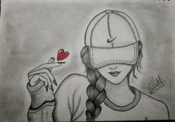 Simple Girl with heart