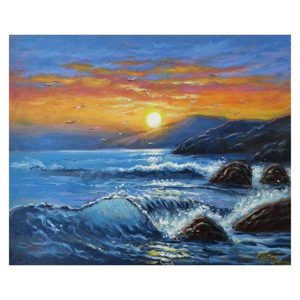 The Morning Waves Original Canvas Painting