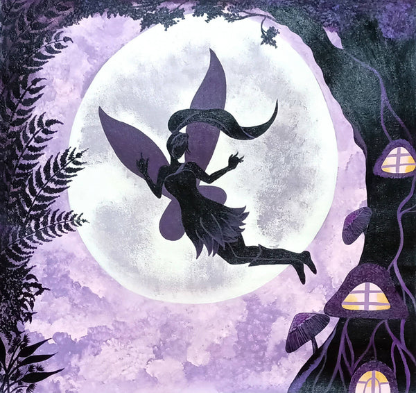 Fairy in a moonlit night