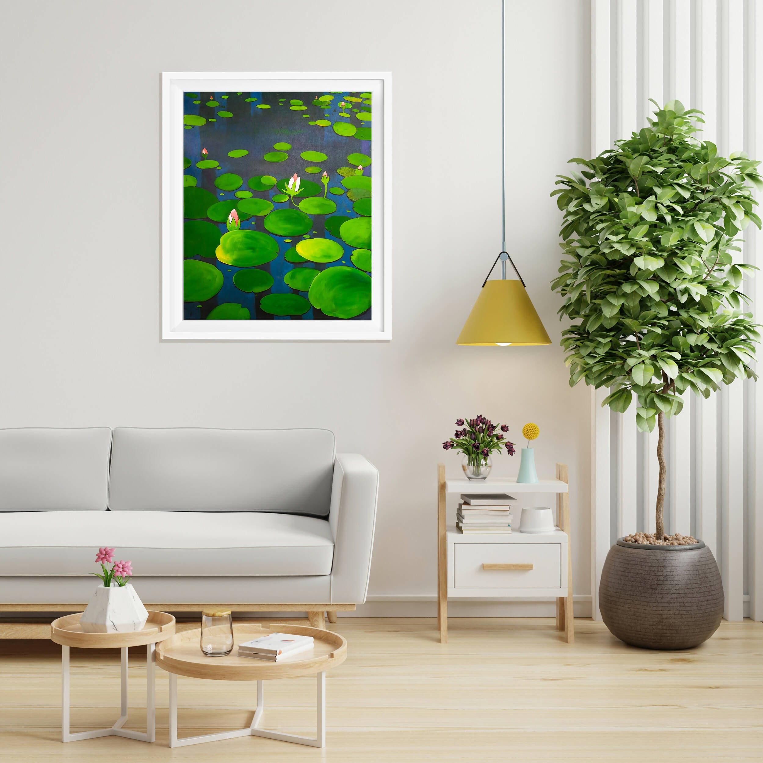 Beauty of water lilies /Painting on canvas