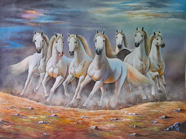 7 beautiful running horses
