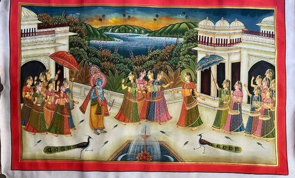 Painting of Lord Krishna Radha Indian Art