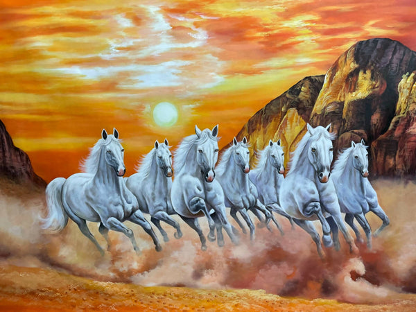 7 running horses painting as per vastu