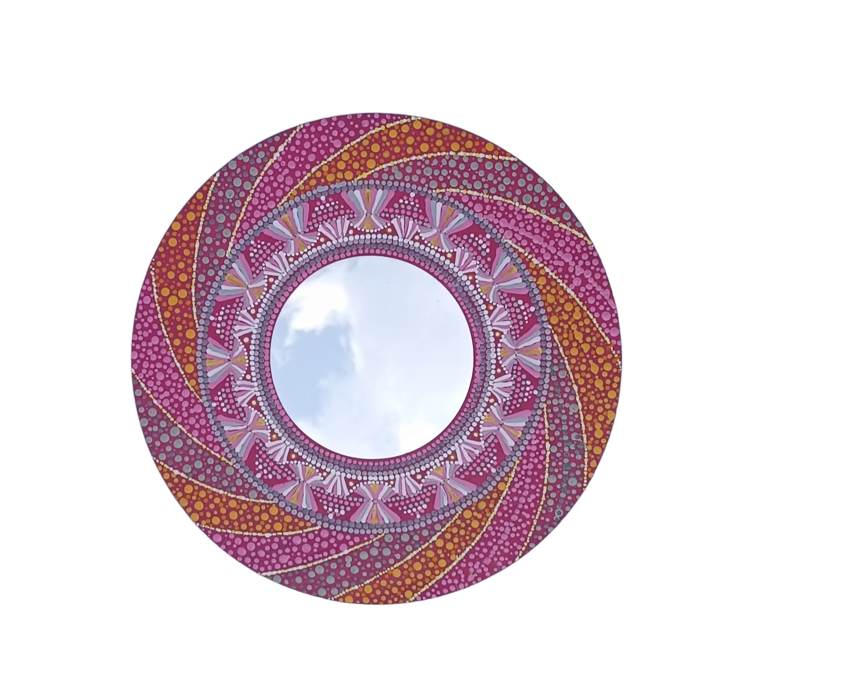 DOT MANDALA ART MIRROR WORK