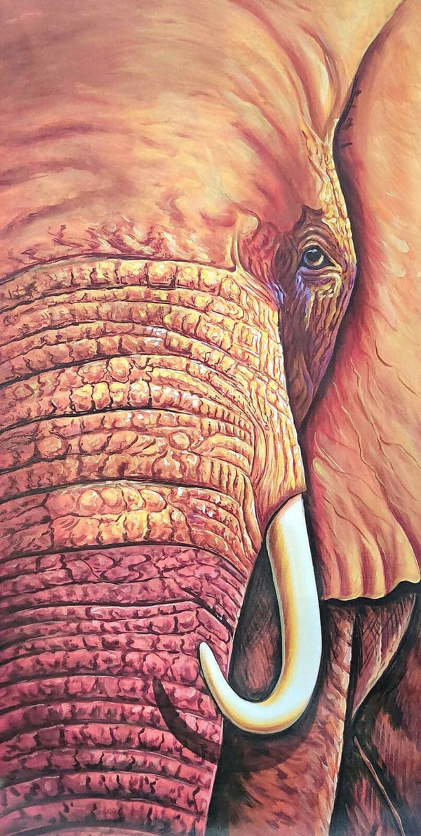 Elephant realistic painting