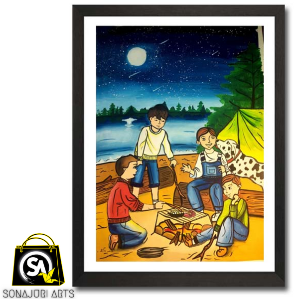 90â€™S Camping â€“ Water Color Painting â€“ Yashashree Andhale
