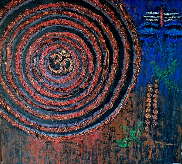 Nirakar Omkar:Om,Shiva painting