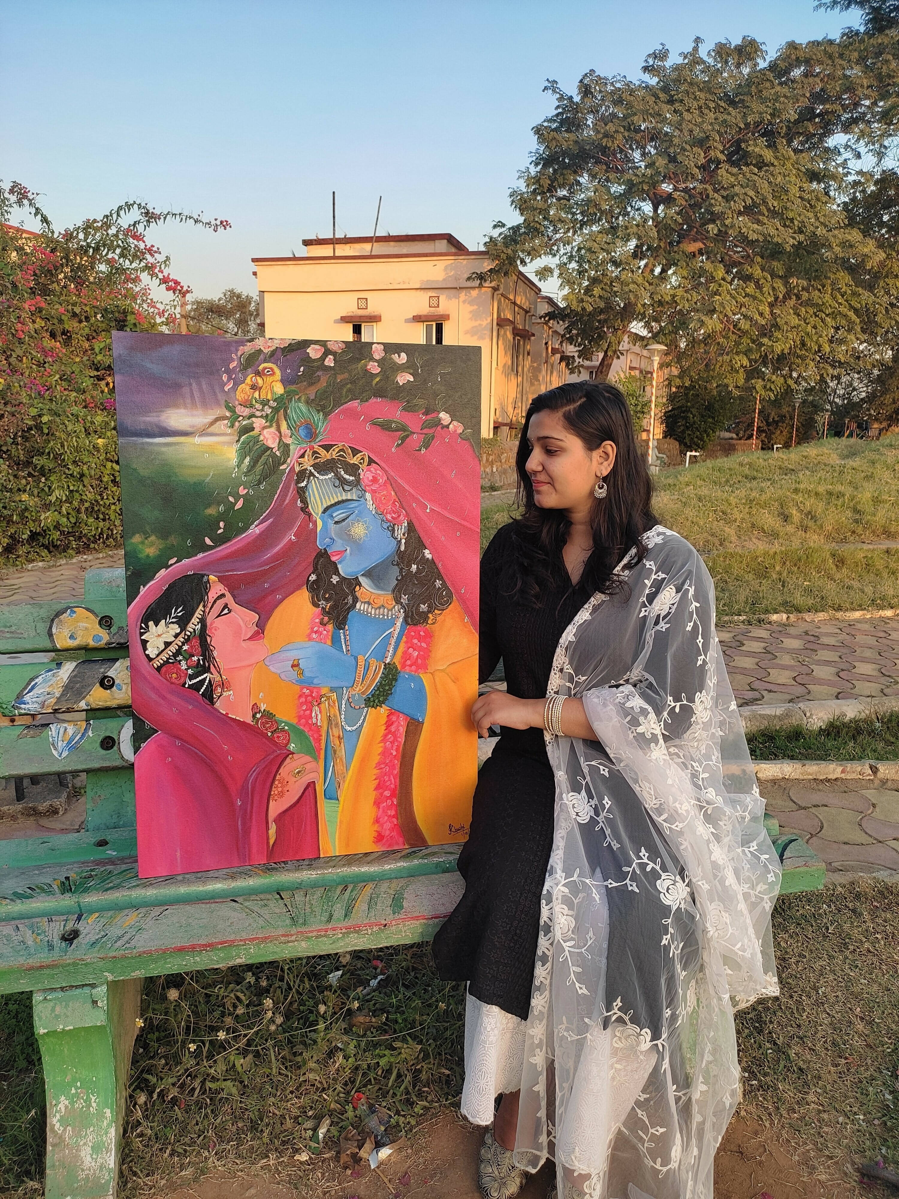 Radha Krishna painting