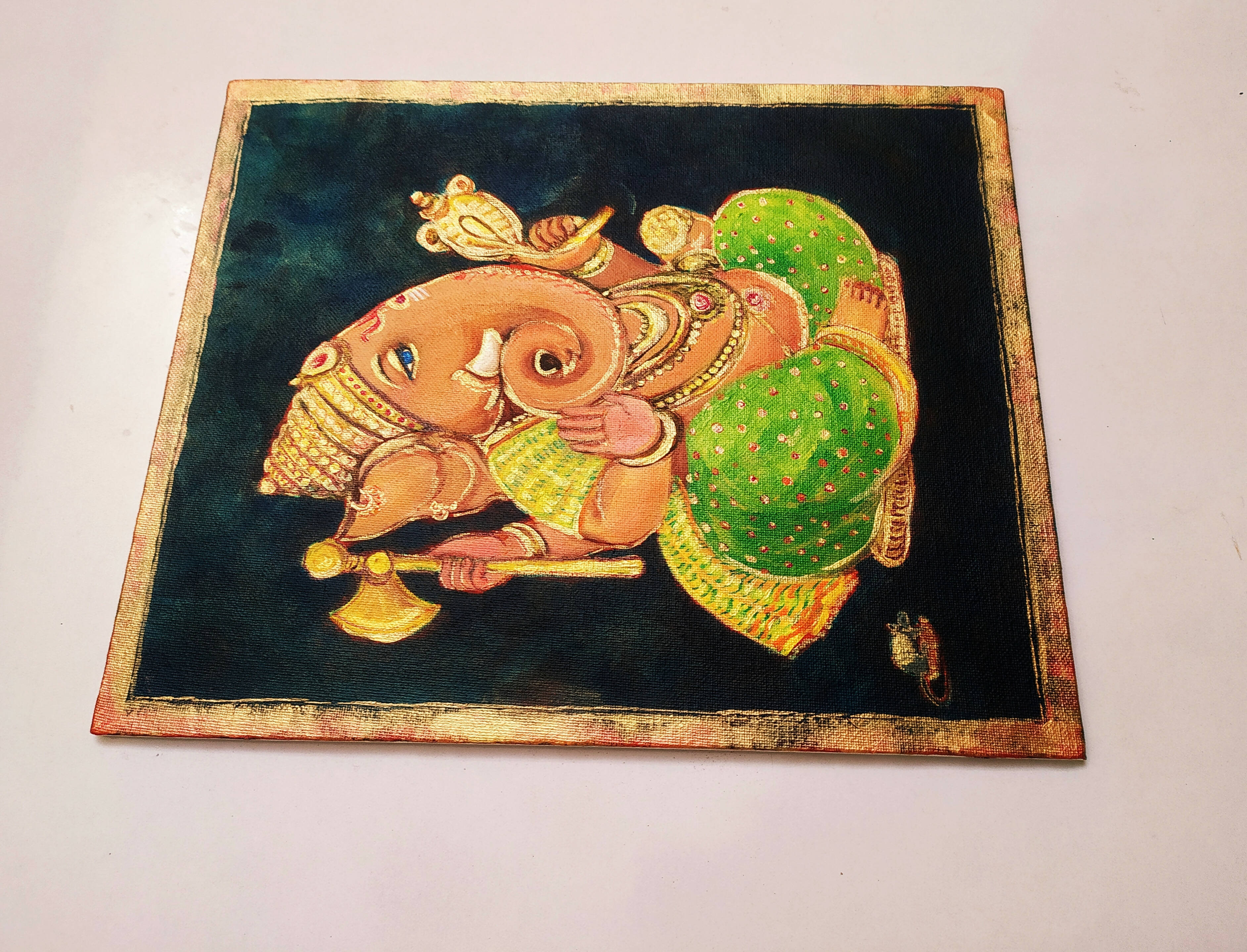 Lord Ganesh acrylic painting on canvas