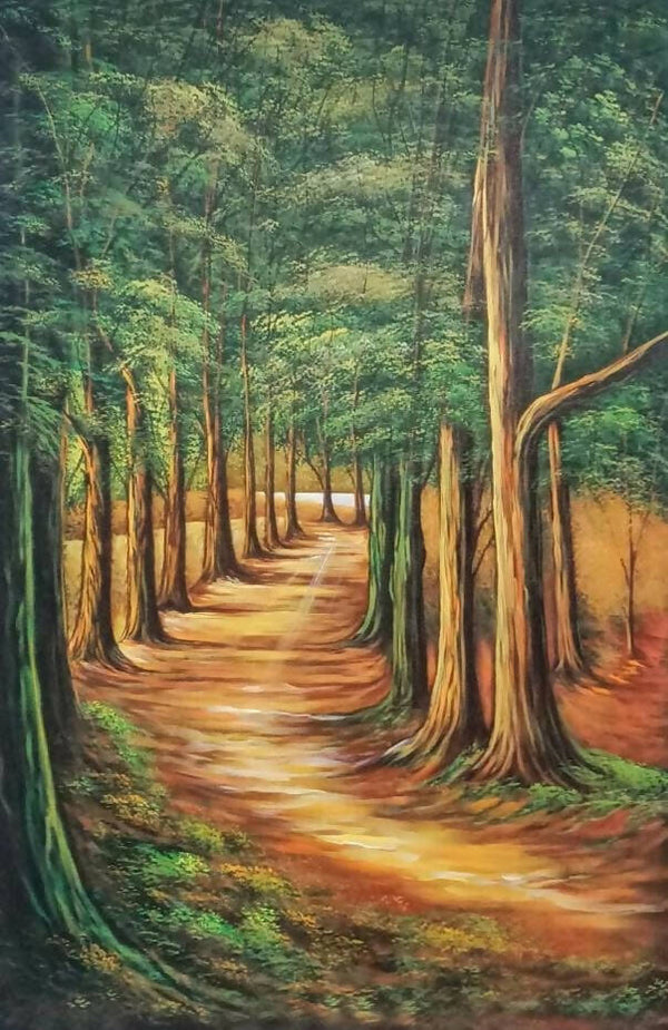 Forest scenery landscape painting