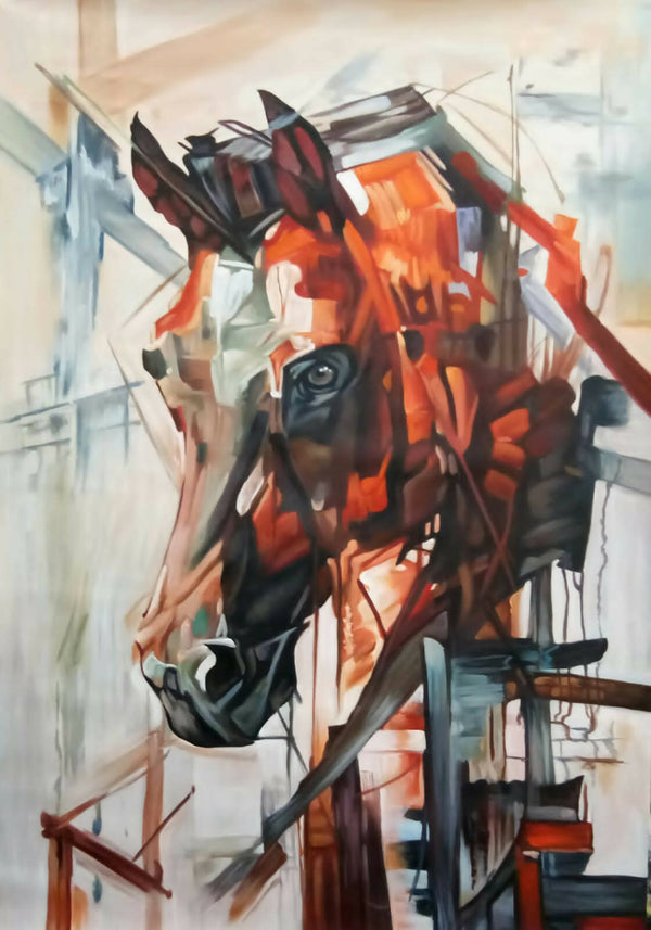 Abstract horse painting