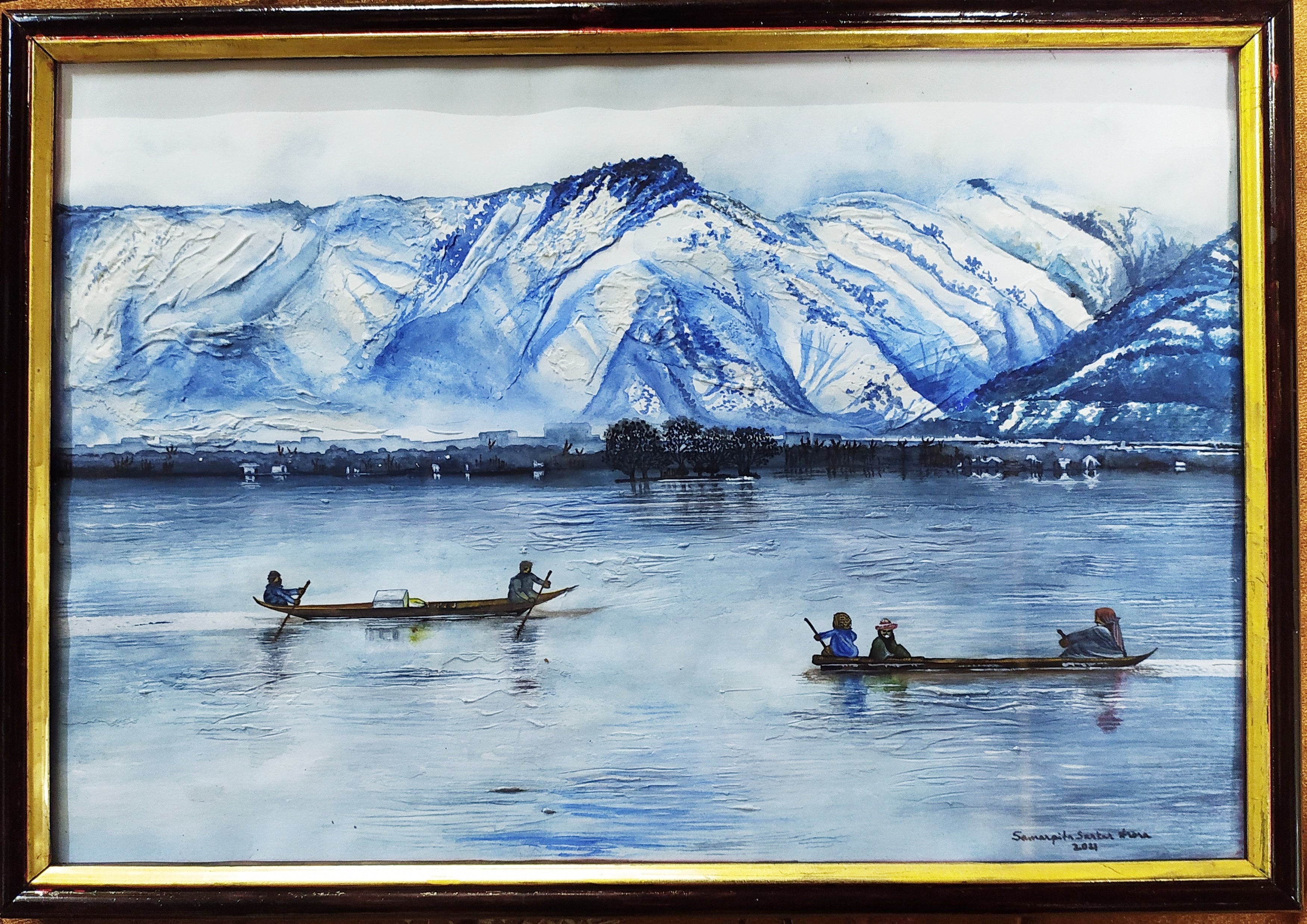 Download free photo of Ink drawing,traditional media,dal lake,india,kashmir  - from needpix.com