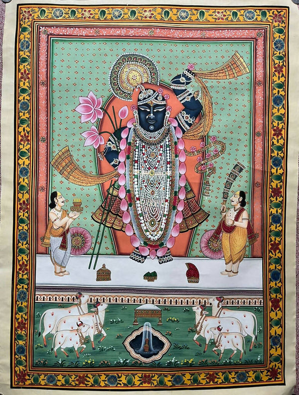 Painting Title Pichwai Painting Painting of Lord Shrinathji Indian Art Home