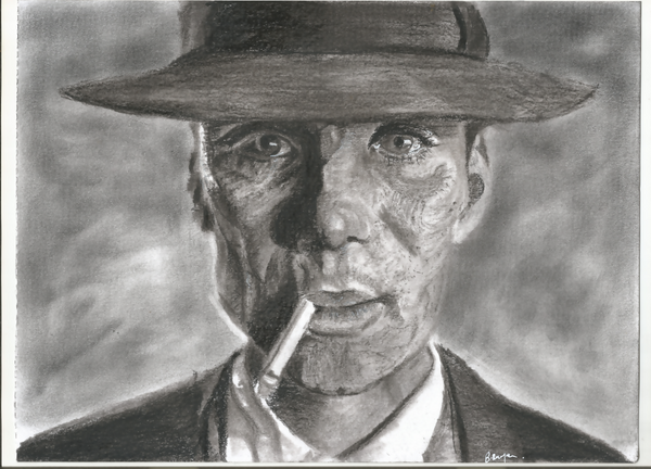 Oppenheimer charcoal sketch