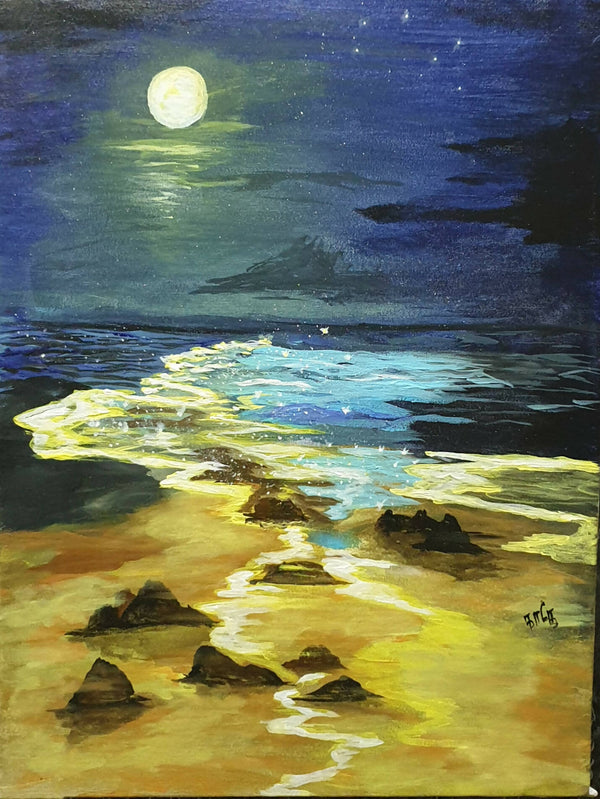 Sparkling Moon Light Painting