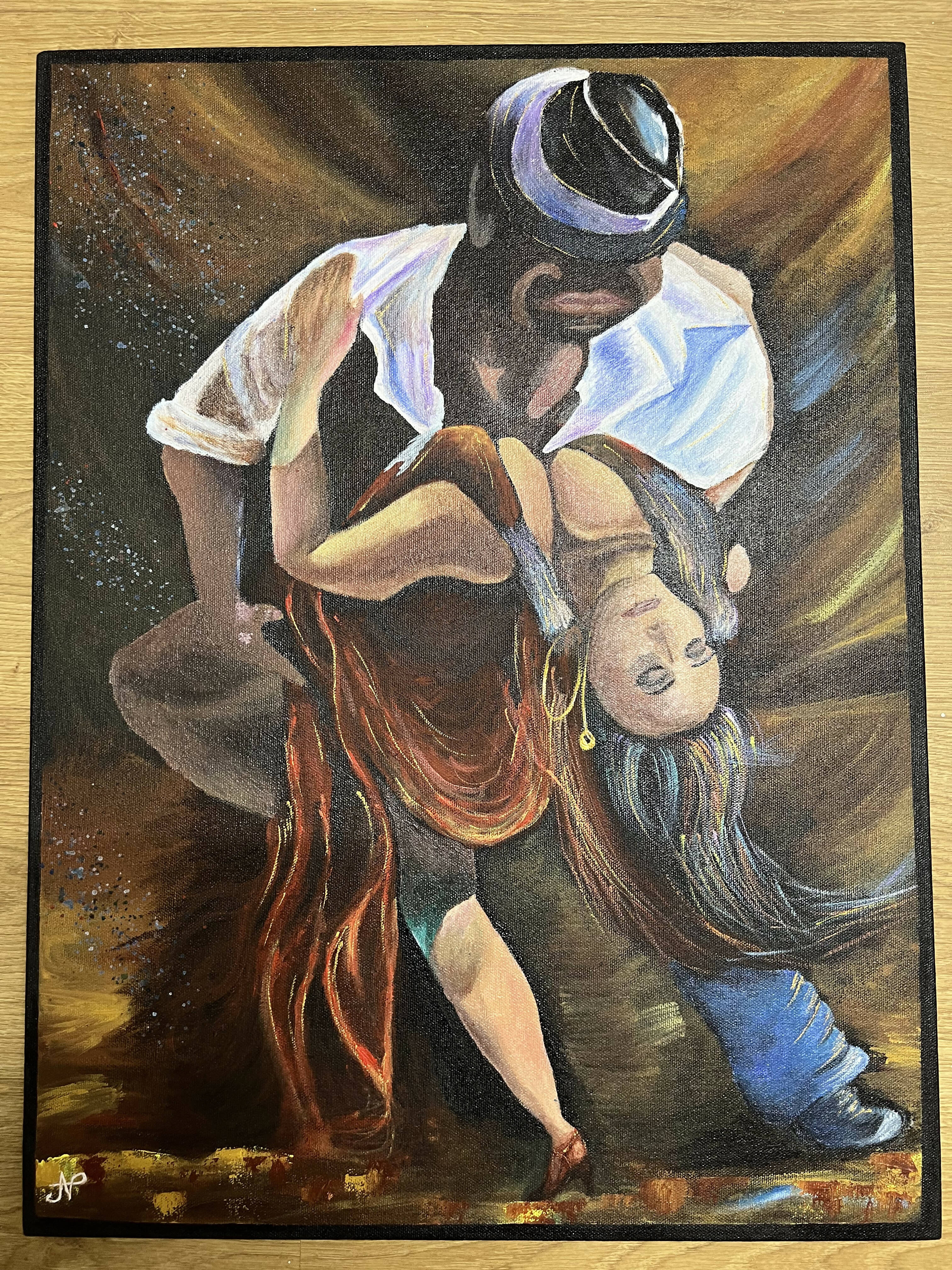 Abstract Couple Dancing Painting
