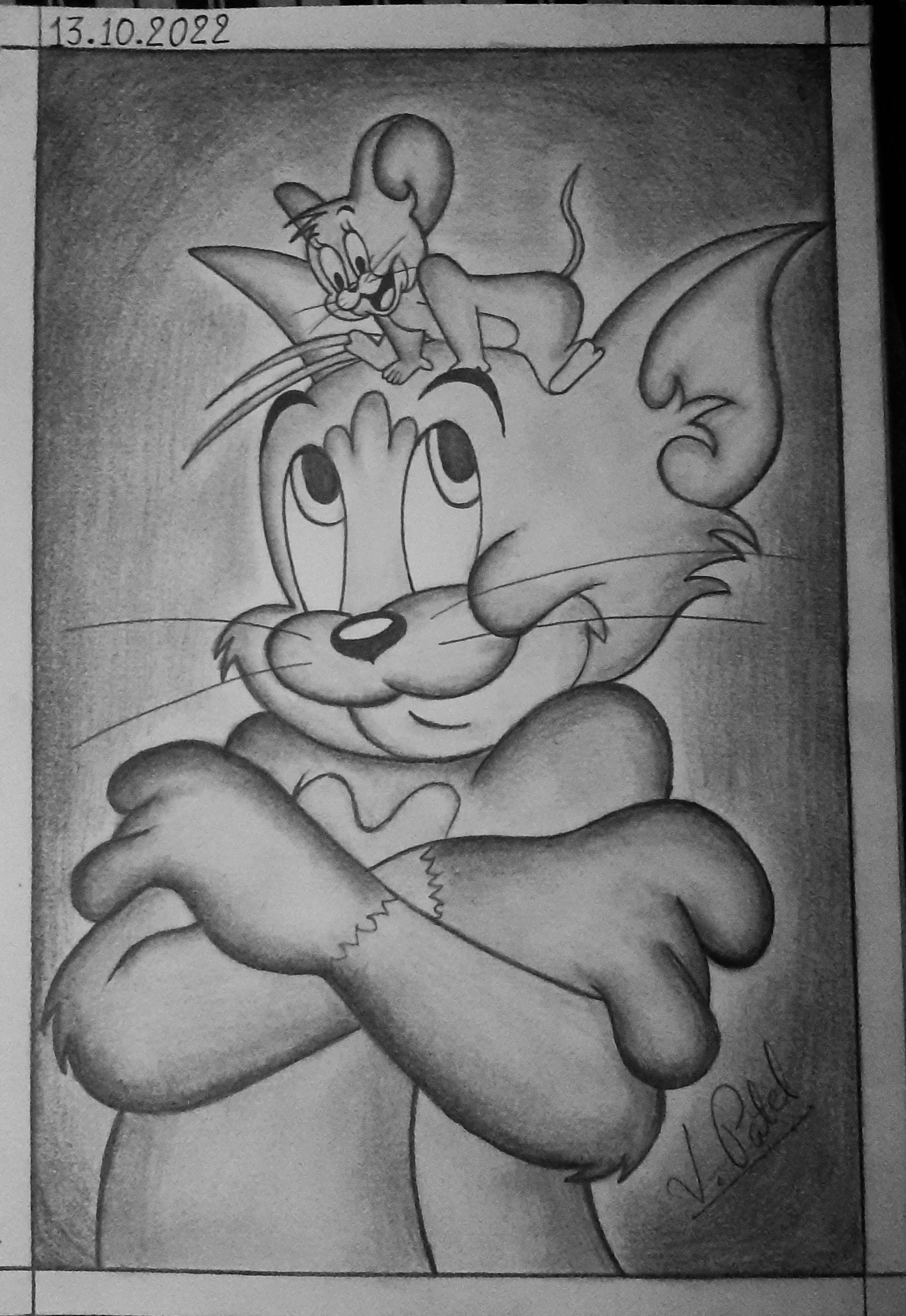Jerry Pencil Sketch, Tom & Jerry | Portre
