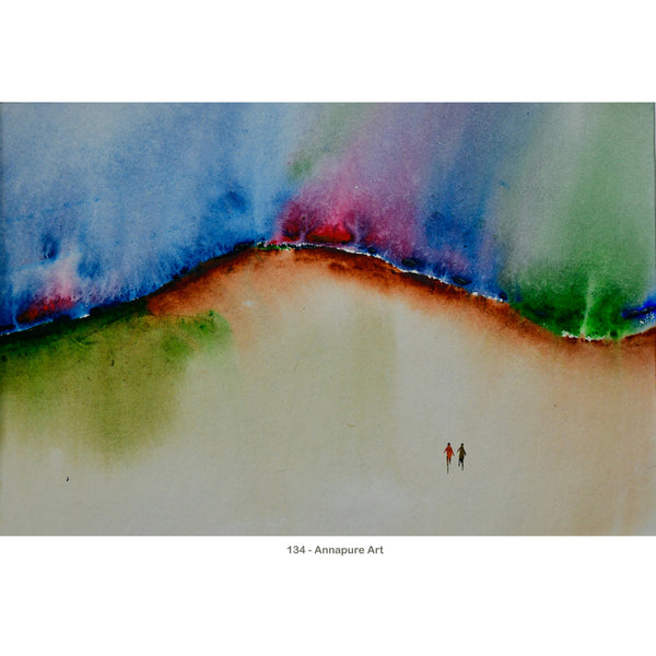 Landscape, Watercolour Abstract on handmade paper, original art work, ABS -135