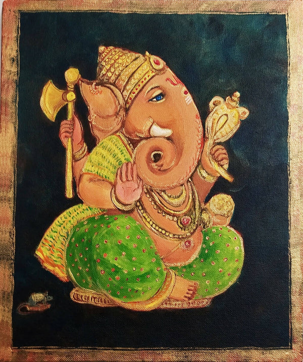 Lord Ganesh acrylic painting on canvas SOLD OUT