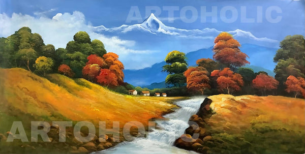 Mountains scenery landscape painting
