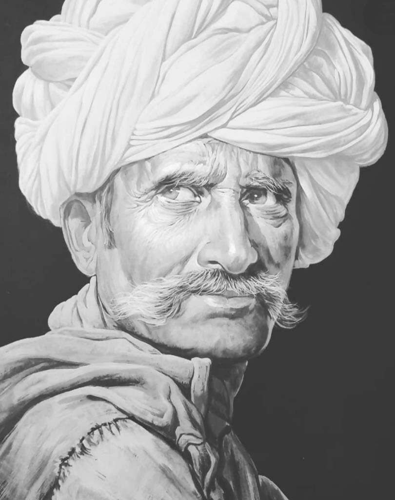 Rajasthani Man Drawing by Mohammed Reeyaz - Fine Art America