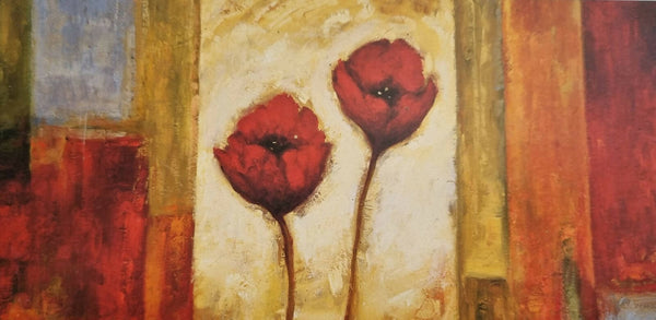 Abstract flowers painting